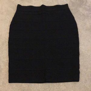Black Body Con Skirt